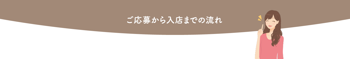 ご応募から入店までの流れ